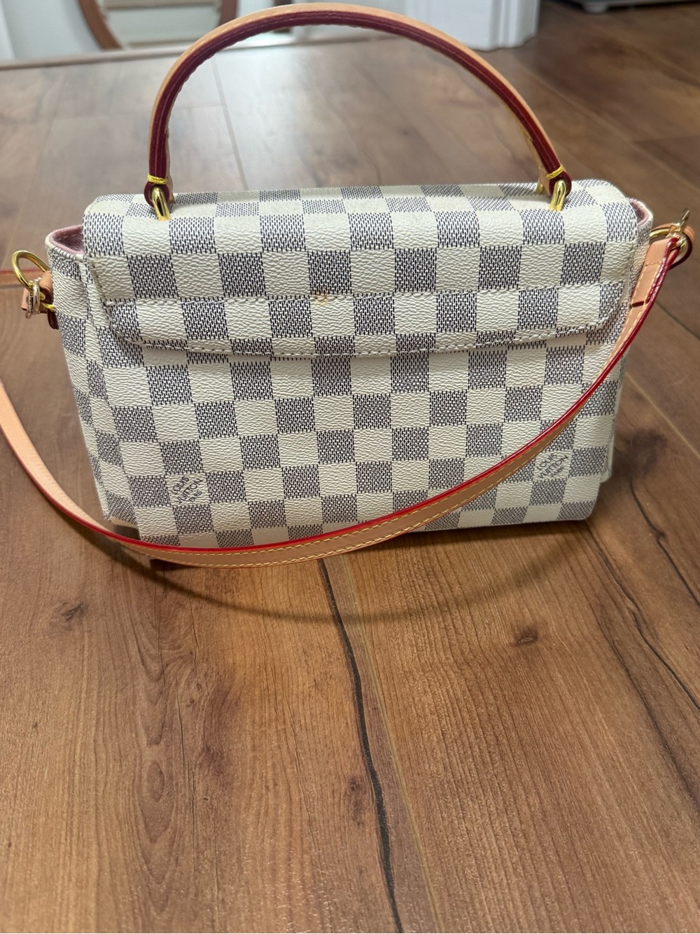 White checkered satchel bag - Picture 5 of 6